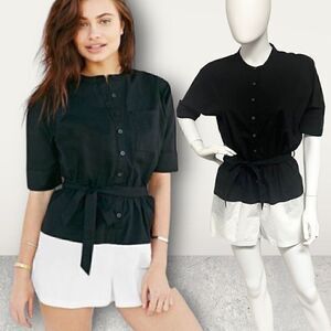 Alice Ritter Alice & UO Black & White Short Romper